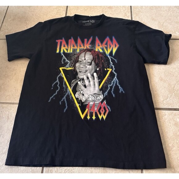 Trippie Redd Shirt Mens Large Black Concert Rap Hip Hop Short Sleeve - Picture 1 of 2